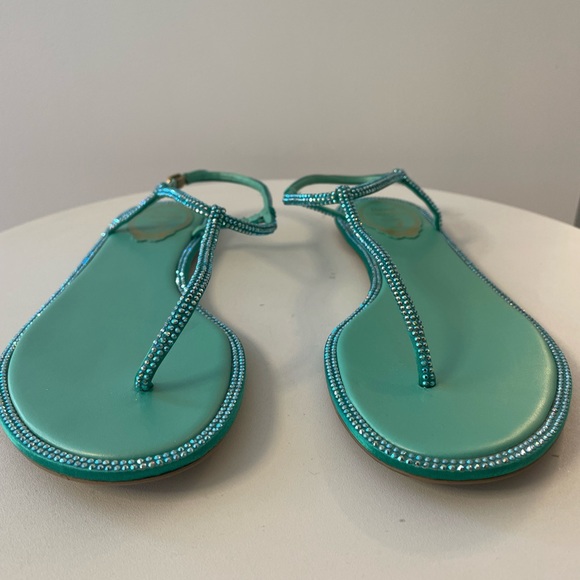 Authentic Rene Caovilla Diana Embellished Ankle Strap Sandals - Picture 3 of 5